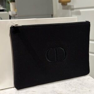 Dior Black Zippered Clutch